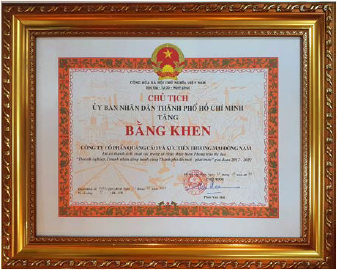 Bằng khen của Ủy ban nhân dân Thành phố Hồ Chí Minh 